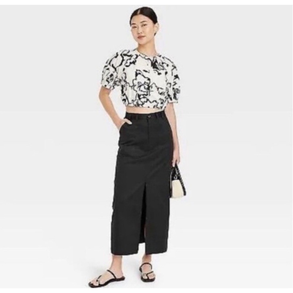 A New Day Utility Maxi Skirt Black Large